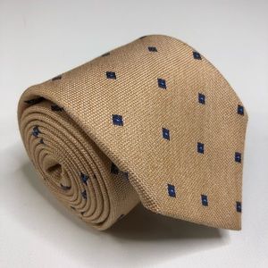 Massimo Bizzocchi 100% silk tie tan